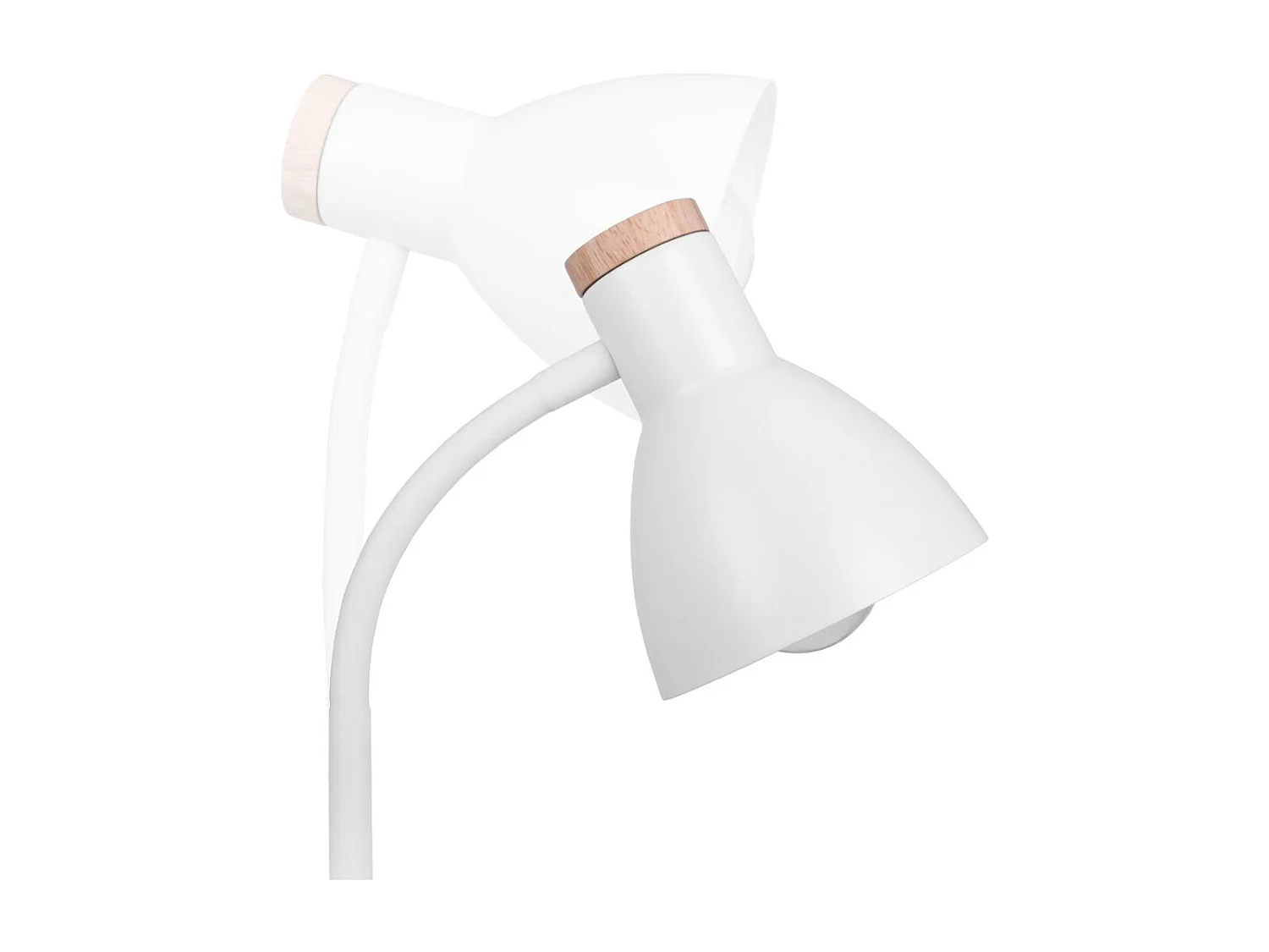 Flexo Argos Bel Air diseño nórdico blanco/madera Ø15x42 cm