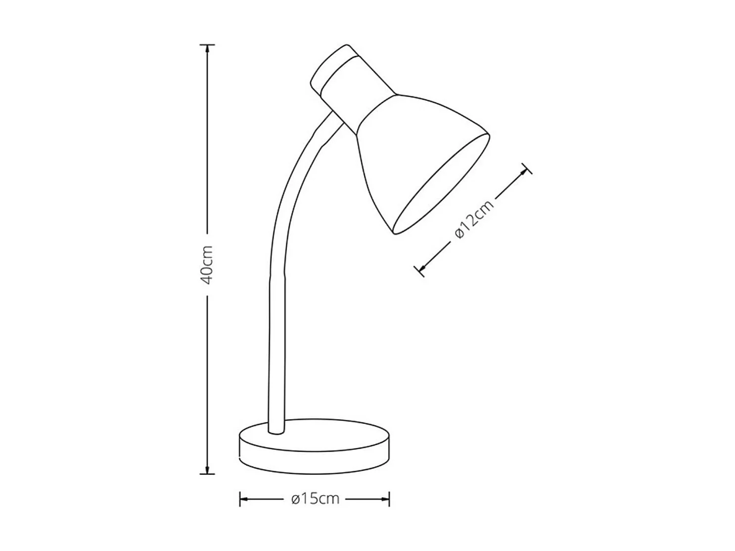 Flexo Argos Bel Air diseño nórdico blanco/madera Ø15x42 cm