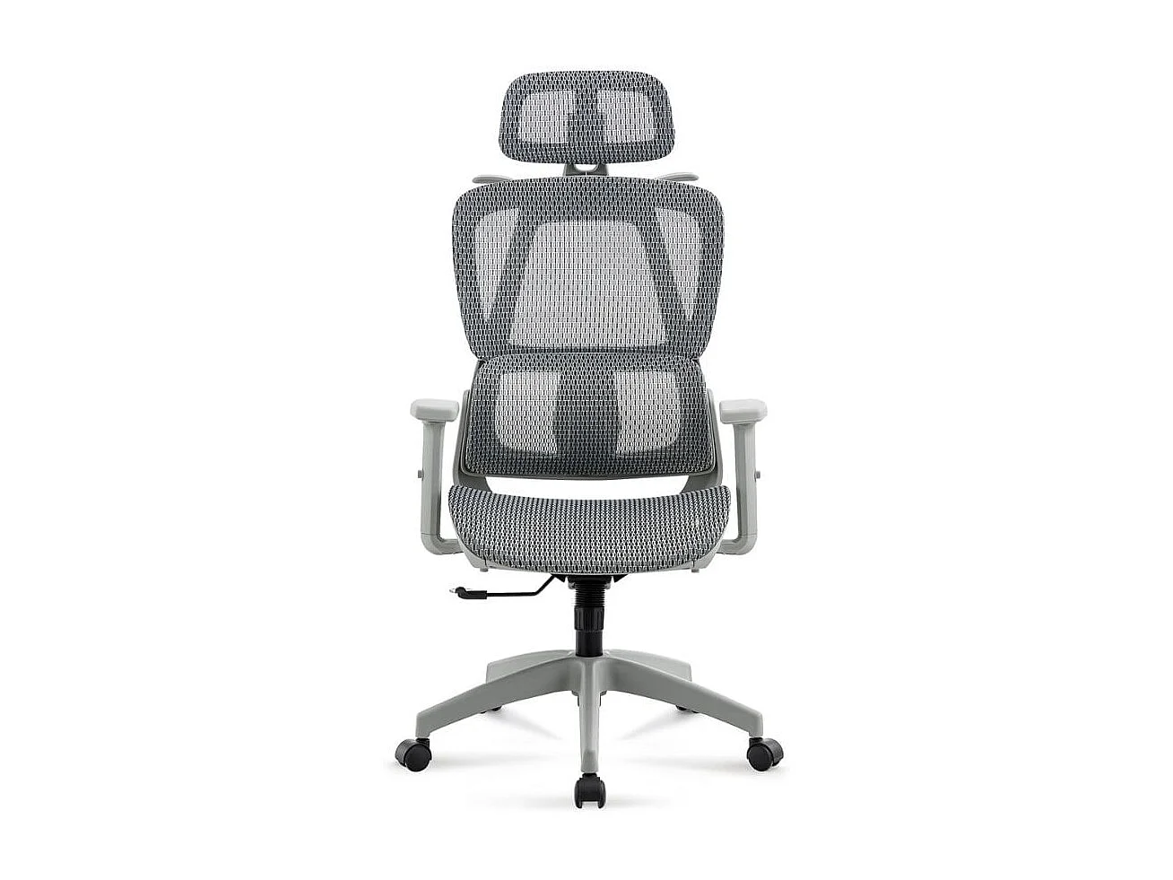 Silla de oficina Ergo altura regulable transpirable gris 118-124x70x70 cm Adec