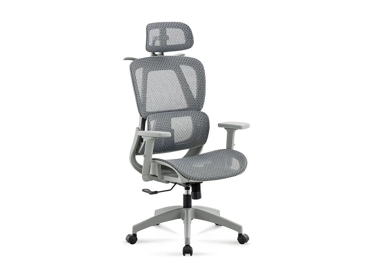 Silla de oficina Ergo altura regulable transpirable gris 118-124x70x70 cm Adec