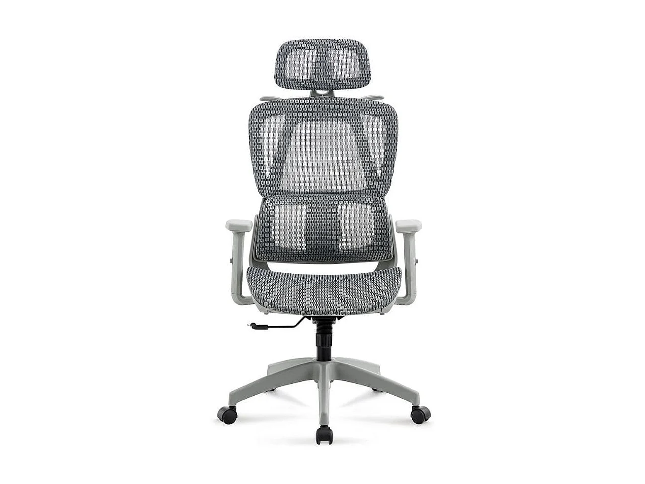 Silla de oficina Ergo altura regulable transpirable gris 118-124x70x70 cm Adec