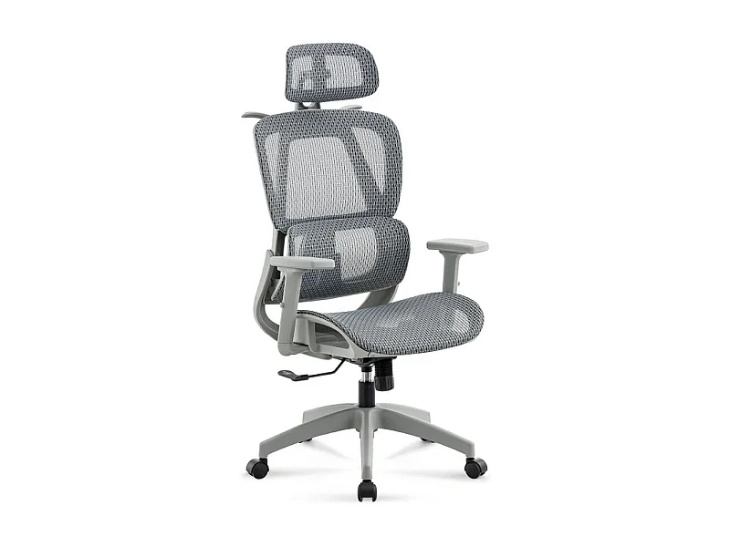 Silla de oficina Ergo altura regulable transpirable gris 118-124x70x70 cm Adec