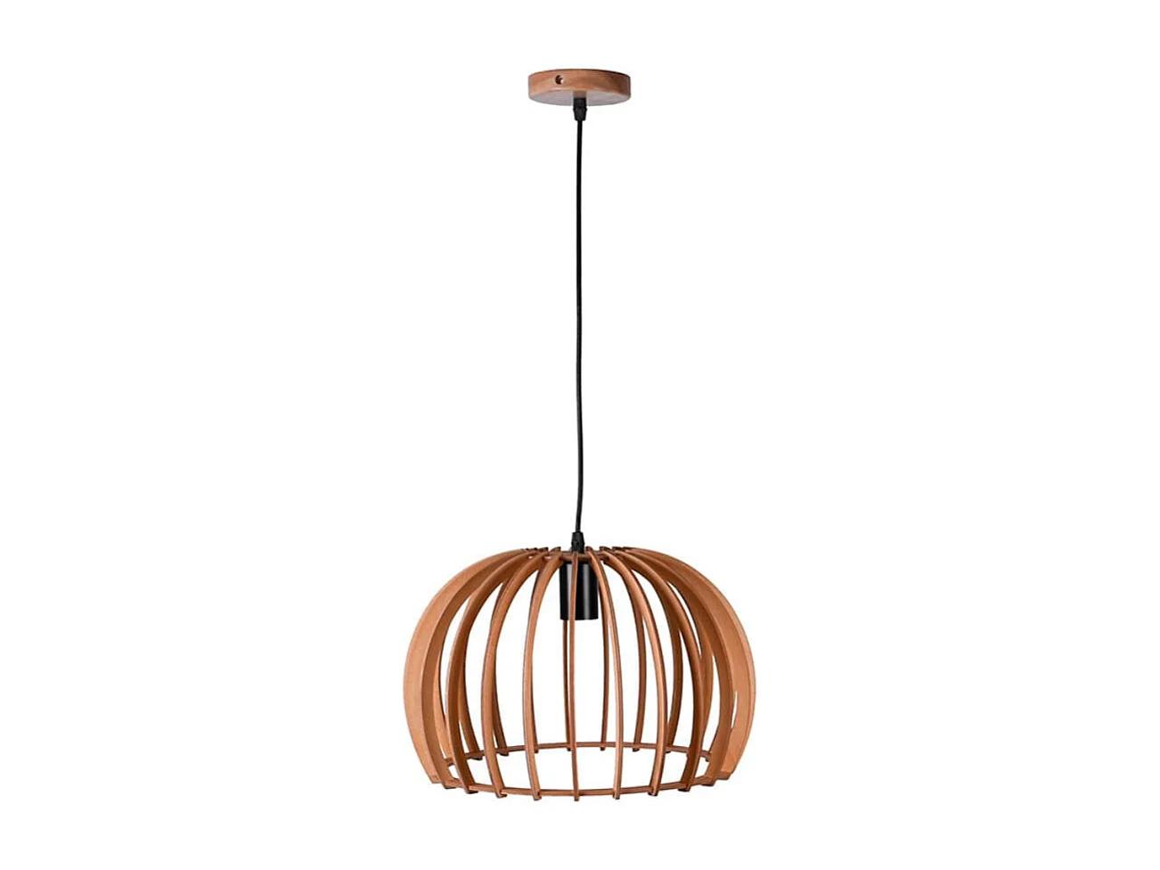 Lámpara de techo Ganges Bel Air 40W altura regulable madera Ø35 cm