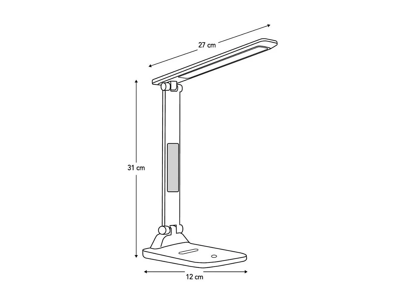 Flexo Times Bel Air 5W LED inalámbrico 3 colores blanco 31x12x27 cm