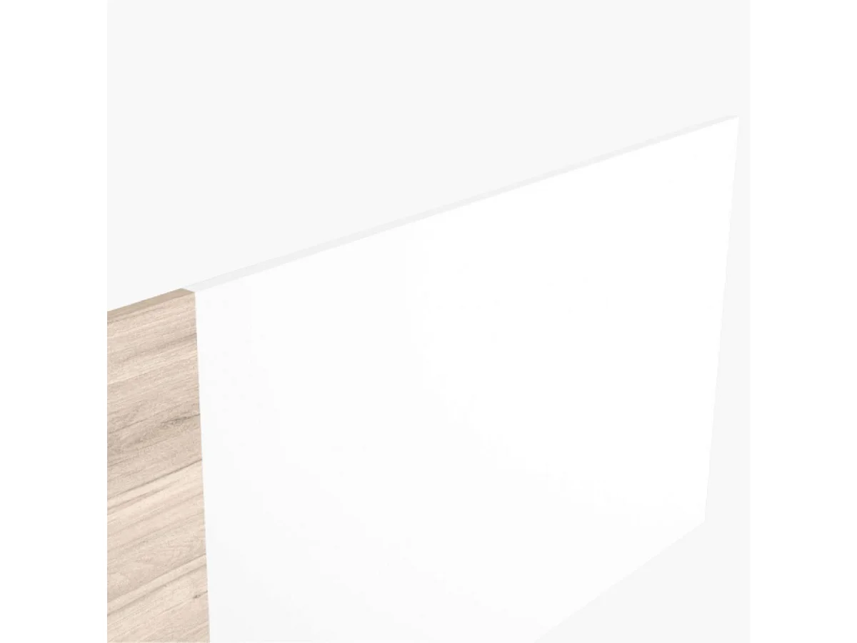 Cabecero New Couple diseño mural blanco mate/sahara 52,6x208,6x16 cm