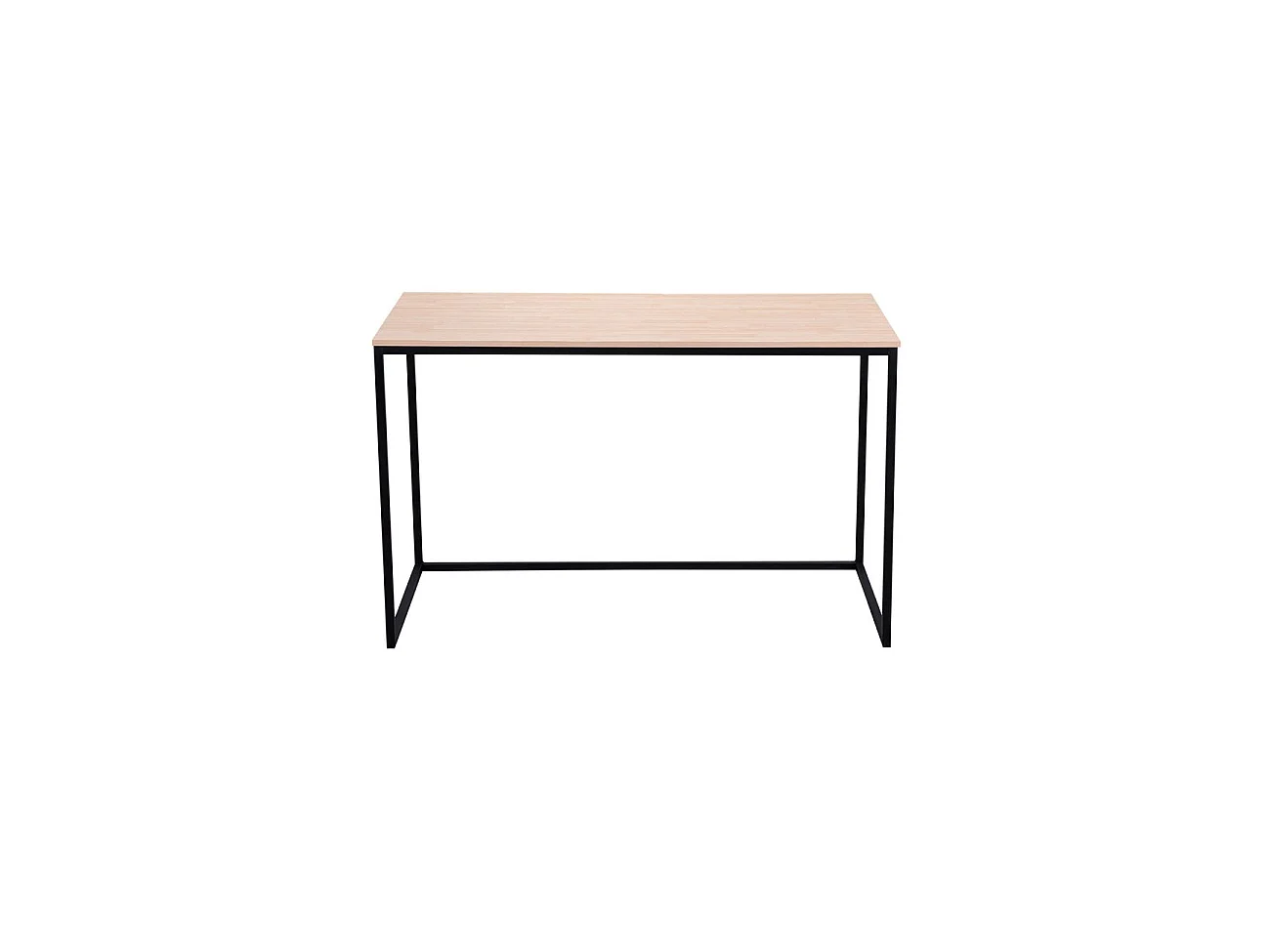 Mesa de escritorio con estructura metálica en negro y roble salvaje 120x60 cm Mia Roble salvaje - Negro