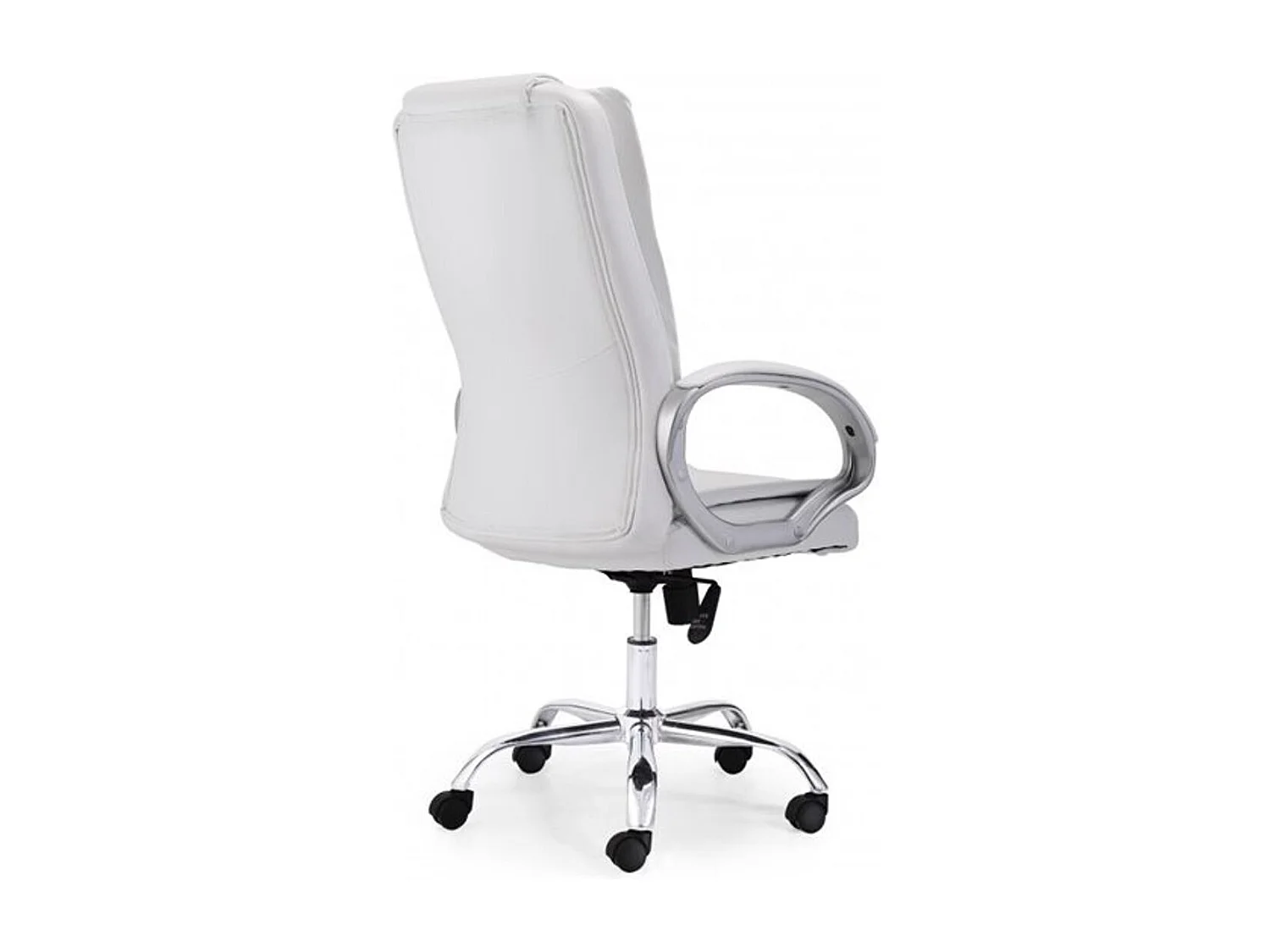 Sillón giratorio Atlas símil piel blanco 114-122x64x68 cm Adec