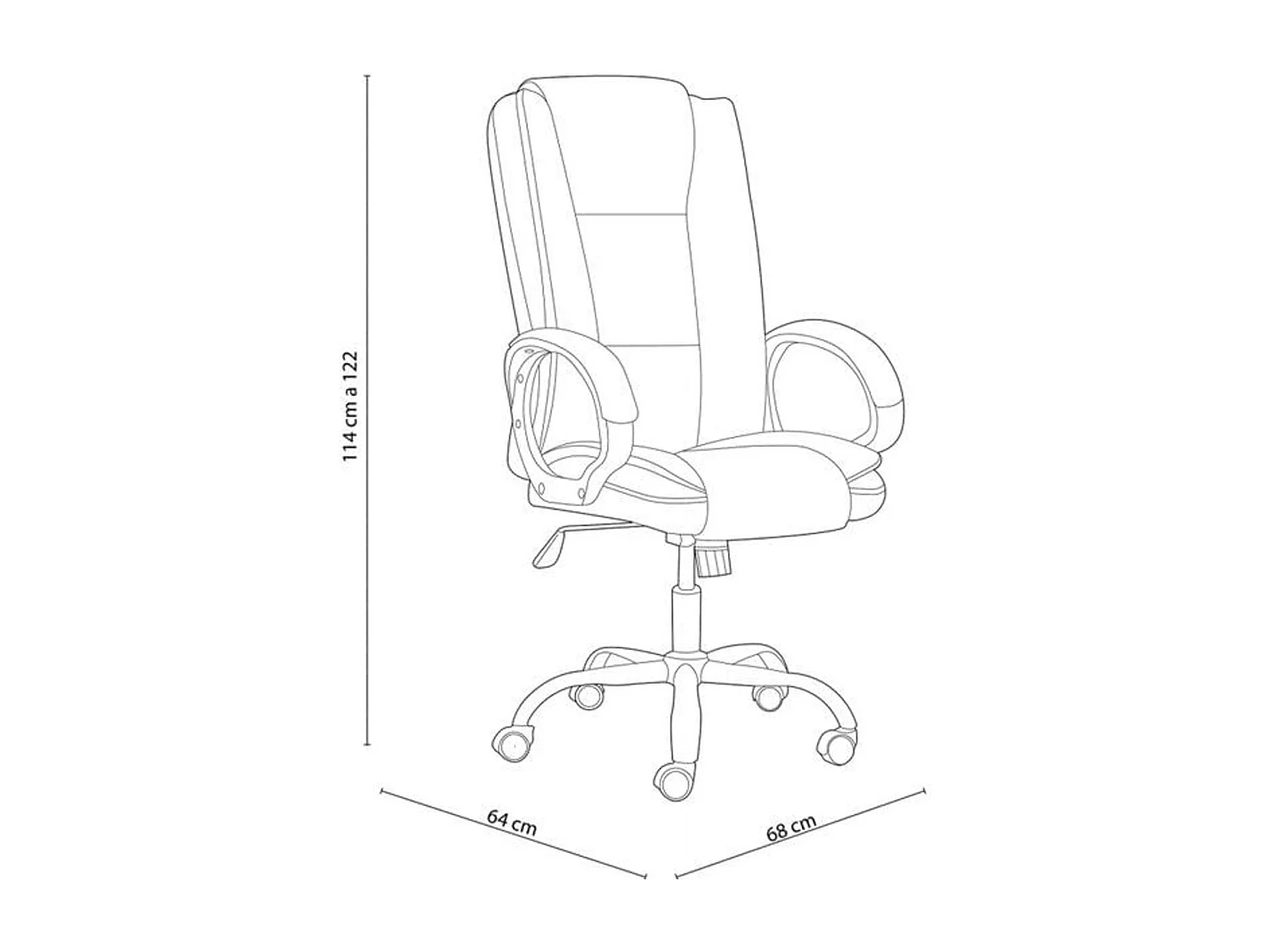 Cadeira de escritório Atlas Branco