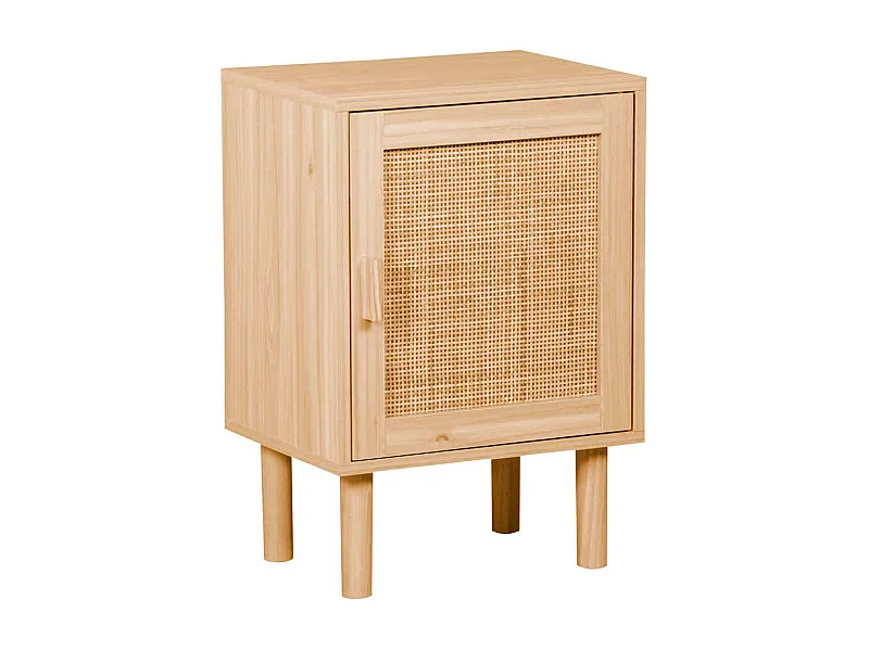 Mesita de noche Décor frontal decorativo natural 58x40x30 cm Adec