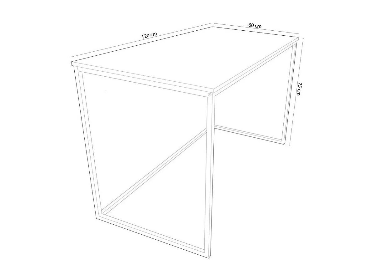 Mesa estudio Mia roble Nordish/blanco 120x60 cm Adec