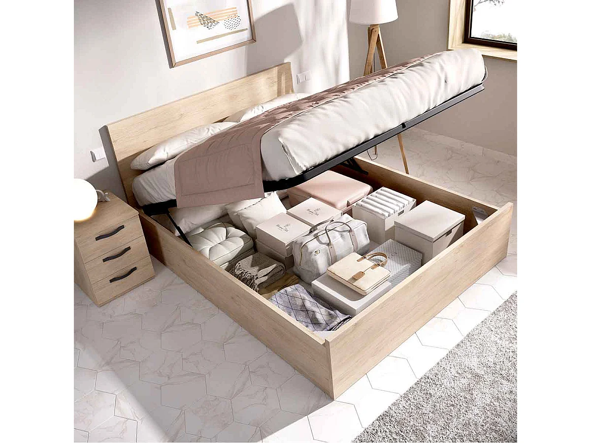 Cama canapé Vasa natural 92,4x157,2x198 cm