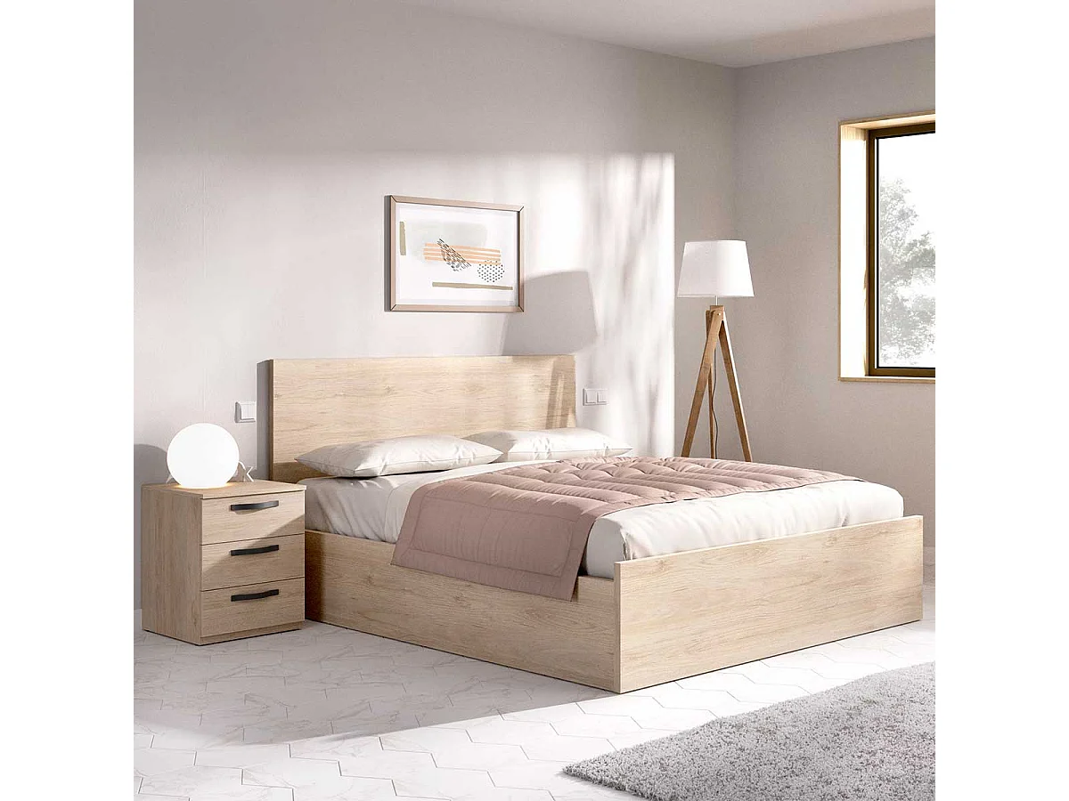 Cama canapé Vasa natural 92,4x157,2x198 cm