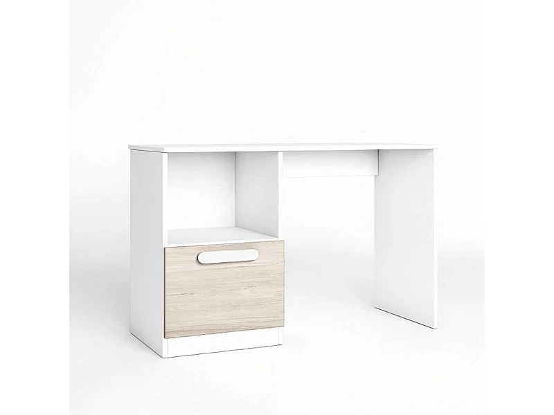 Escritorio Estelle 1 cajón + 1 estante blanco mate/sahara 74x100x42 cm
