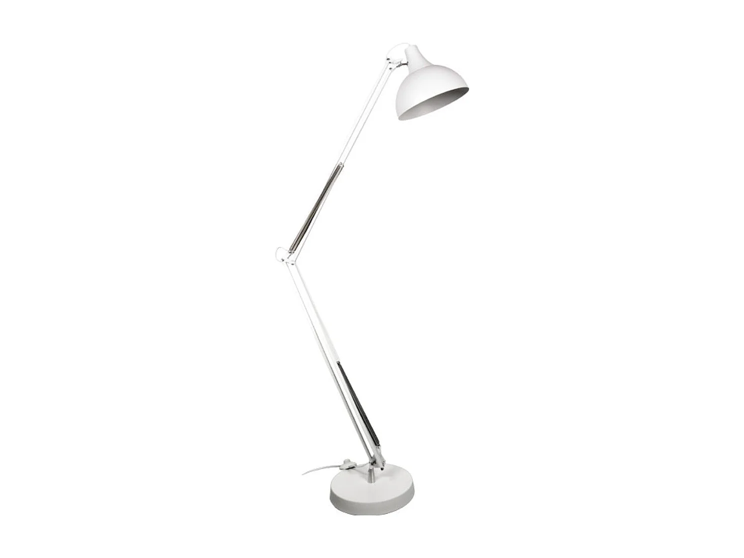 Lámpara de pie Antigona Lumit articulada con altura ajustable blanco Ø30 cm