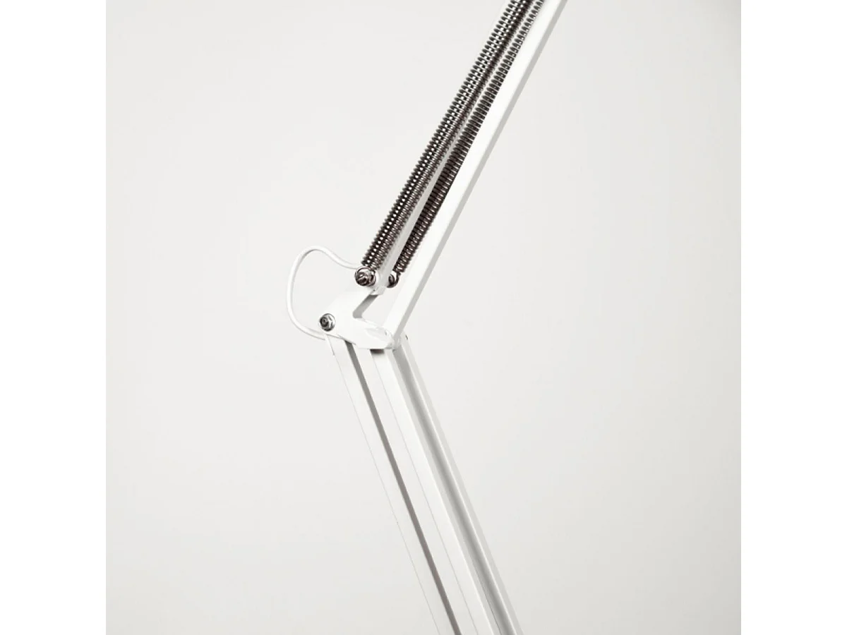 Lámpara de pie Antigona Lumit articulada con altura ajustable blanco Ø30 cm