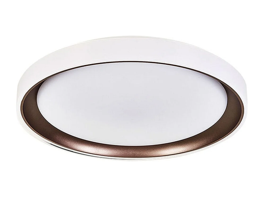 Plafón Kigali Bel Air 72W luz LED 6480 lm con mando regulador blanco/marrón Ø50x7 cm