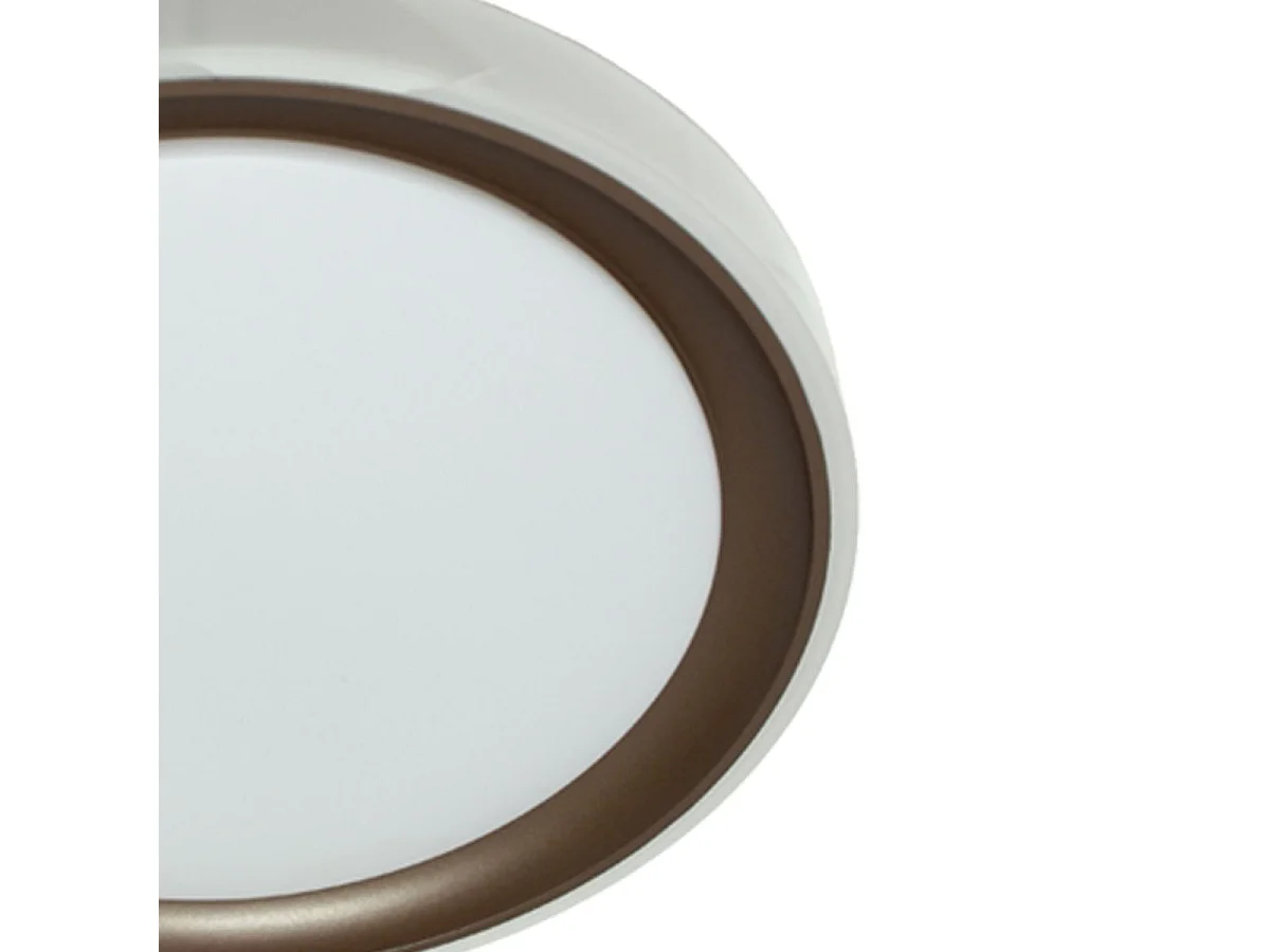 Plafón Kigali Bel Air 72W luz LED 6480 lm con mando regulador blanco/marrón Ø50x7 cm