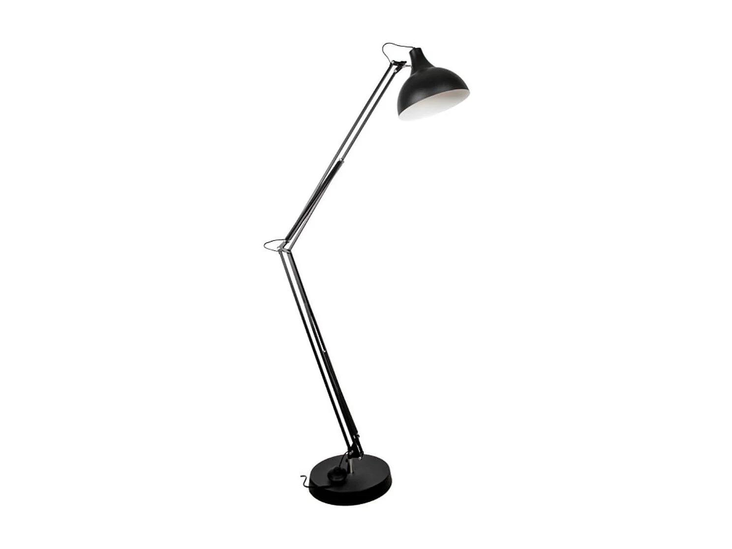 Lámpara de pie Antigona Lumit articulada con altura ajustable negro Ø30 cm