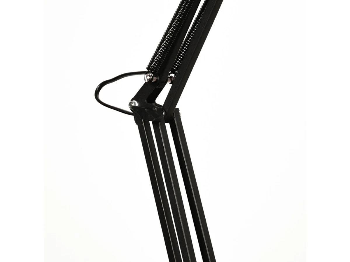 Lámpara de pie Antigona Lumit articulada con altura ajustable negro Ø30 cm