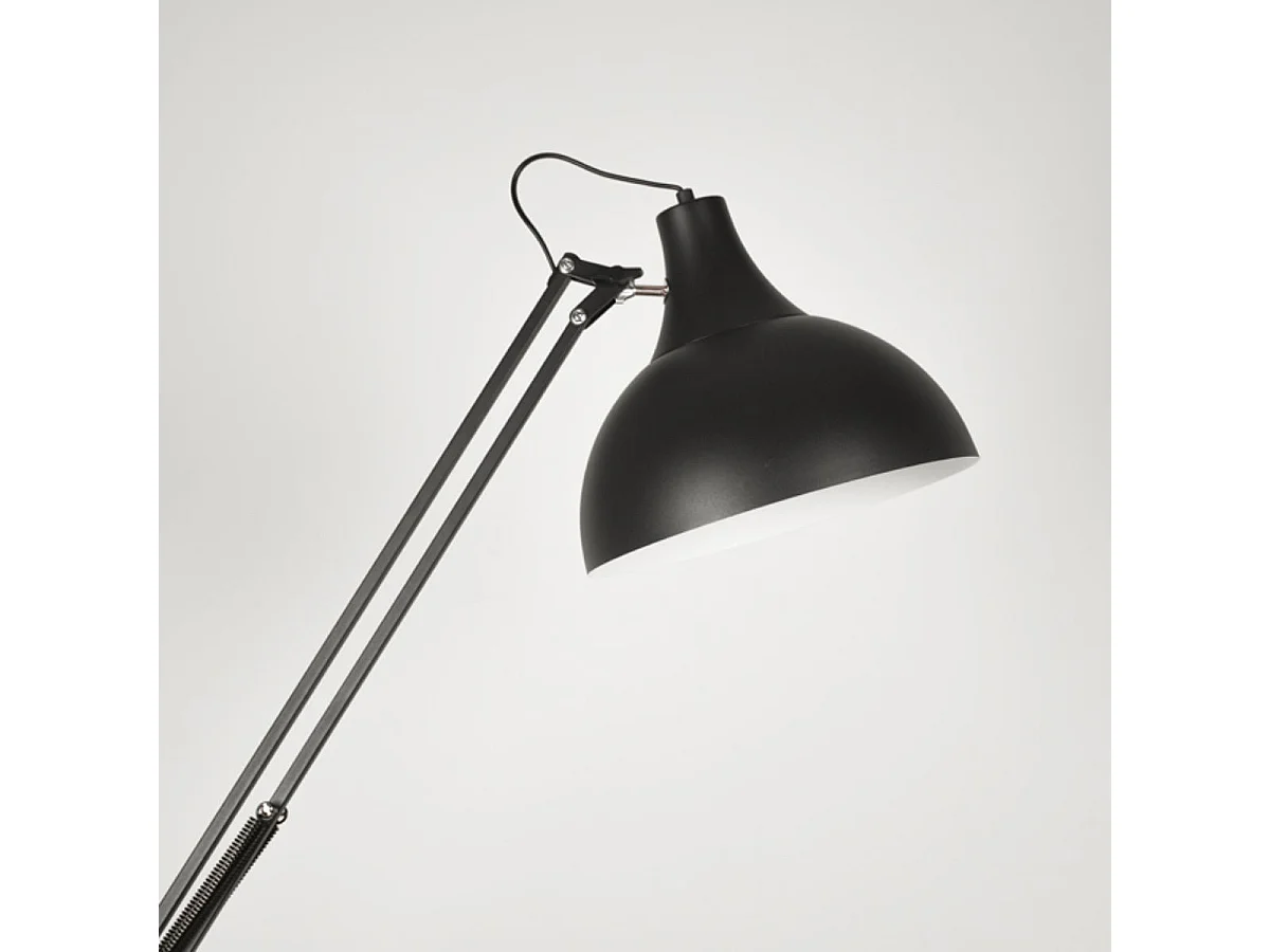 Lámpara de pie Antigona Lumit articulada con altura ajustable negro Ø30 cm
