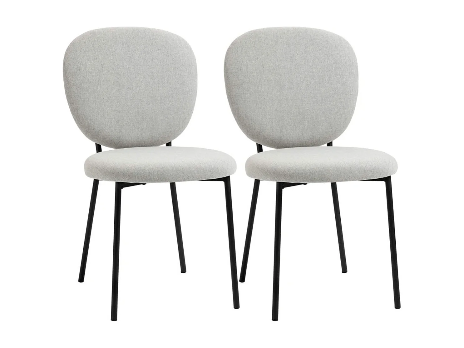 Pack de 2 sillas de comedor Gamma Homcom gris 82x46x59 cm