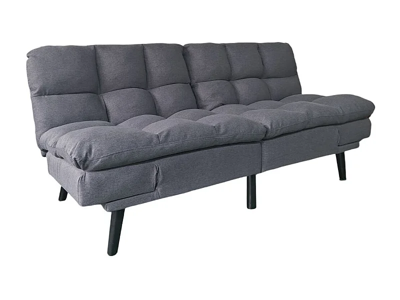 Sofá cama Cushion sistema clic clac gris 81x183x86,5 cm Adec