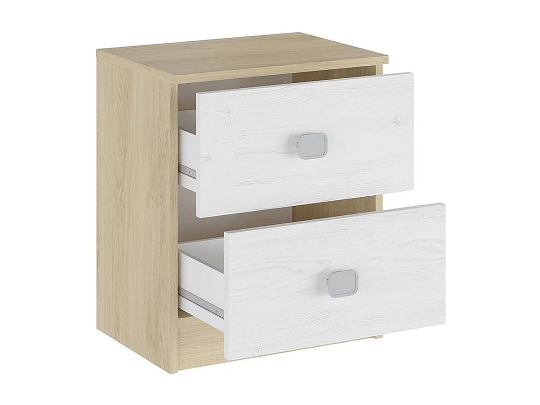 Mesita de noche Donald 2 cajones puccini/andersen 53,8x44,6x33,5 cm