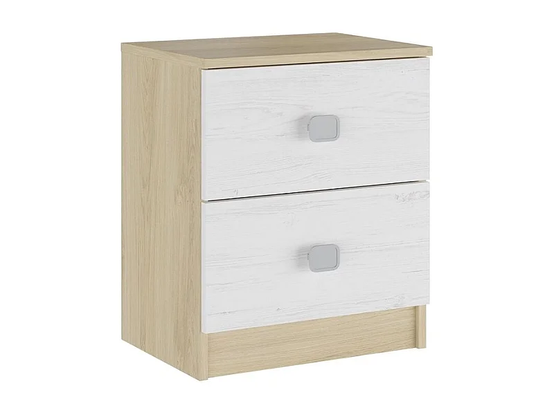 Mesita de noche Donald 2 cajones puccini/andersen 53,8x44,6x33,5 cm