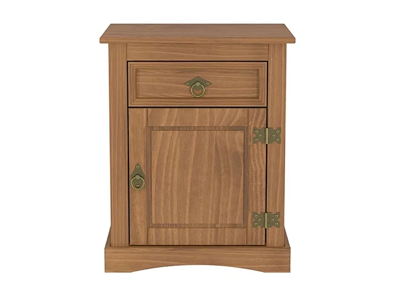 Mesita de noche Tale 1 puerta + 1 cajón natural 60x48x38 cm