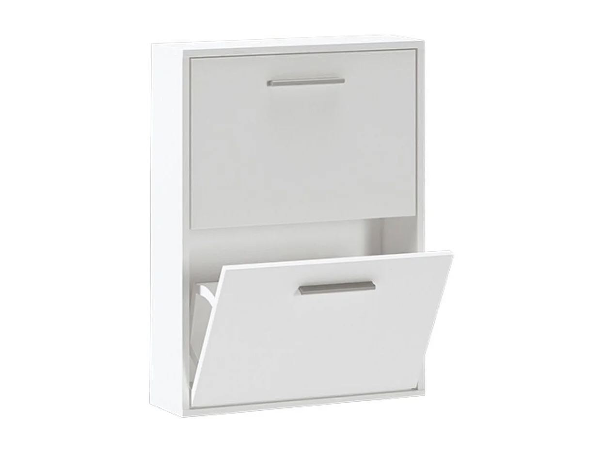Zapatero Aura 2 puertas 6 pares blanco 73x54x18 cm