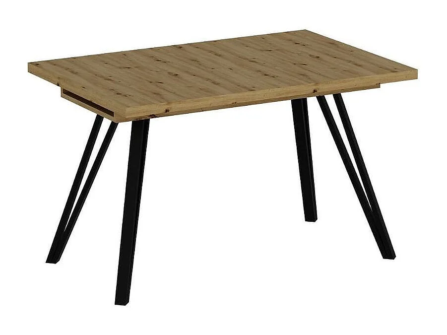 Mesa de comedor Minar diseño extensible natural 76x120x80 cm