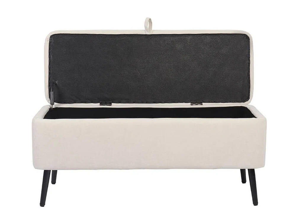 Baúl Maison tapizado microfibra beige 49x110x40 cm Adec