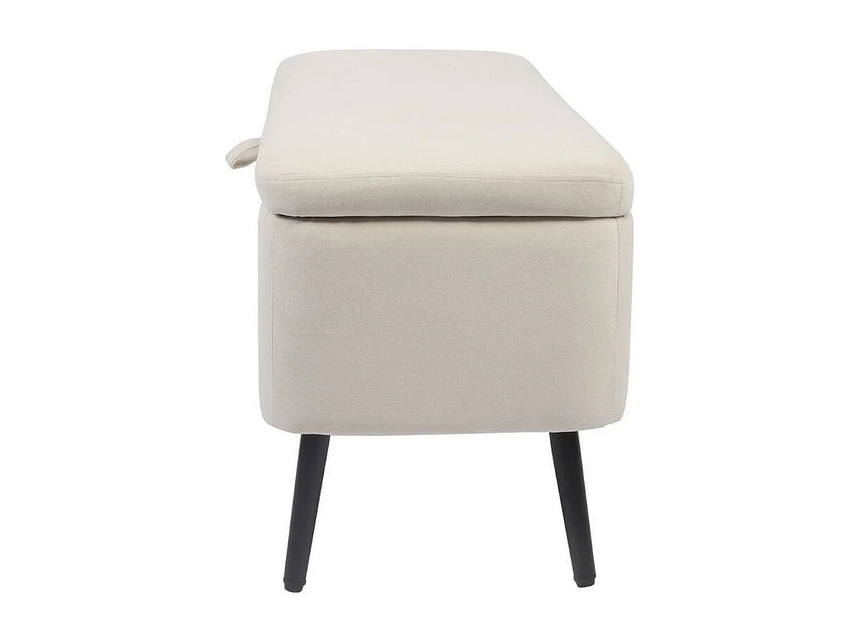 Baúl Maison tapizado microfibra beige 49x110x40 cm Adec