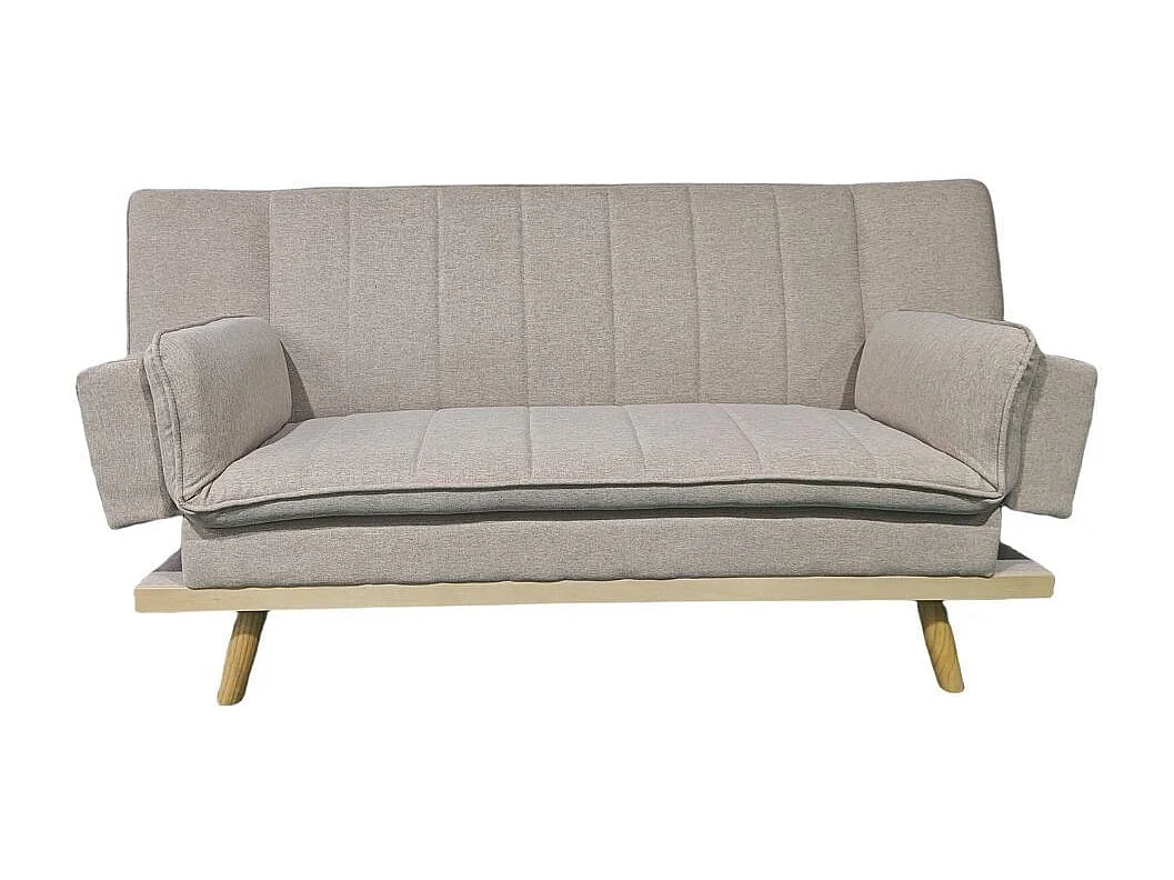 Sofá cama Lounge sistema clic clac beige 91x189x89 cm Adec