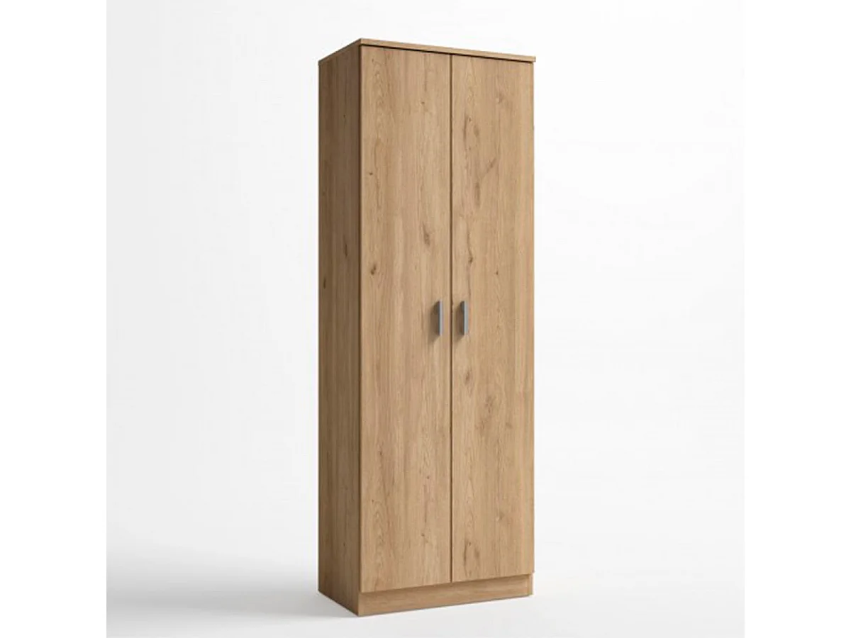 Zapatero Sena puertas abatibles 6 estantes natural 170,5x60,2x35 cm