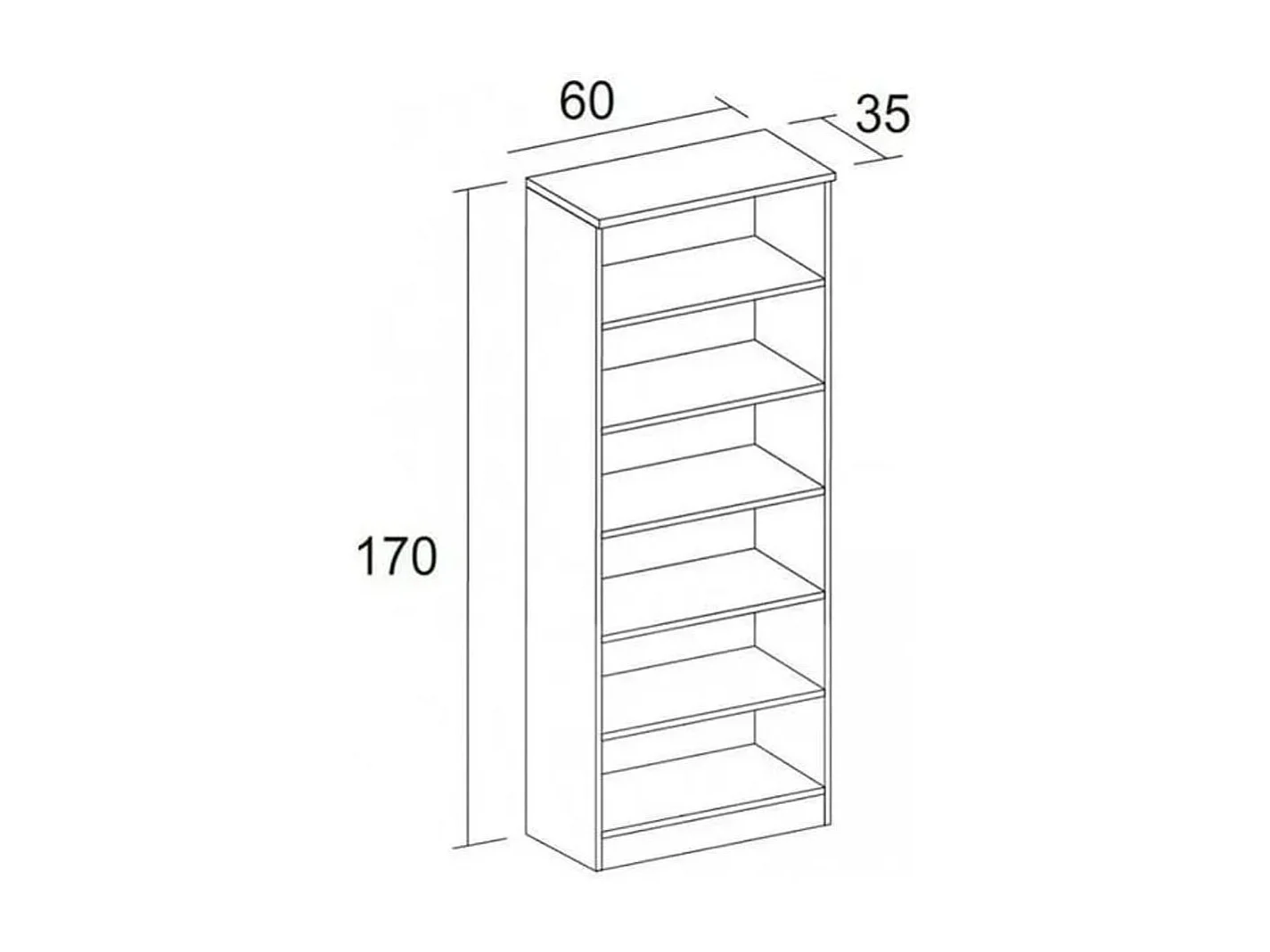 Zapatero Sena puertas abatibles 6 estantes natural 170,5x60,2x35 cm