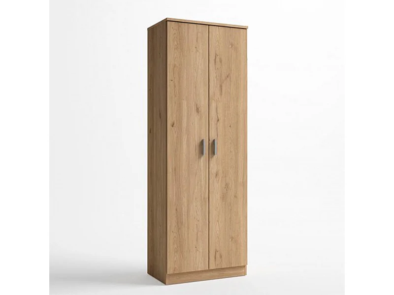 Zapatero Sena puertas abatibles 6 estantes natural 170,5x60,2x35 cm