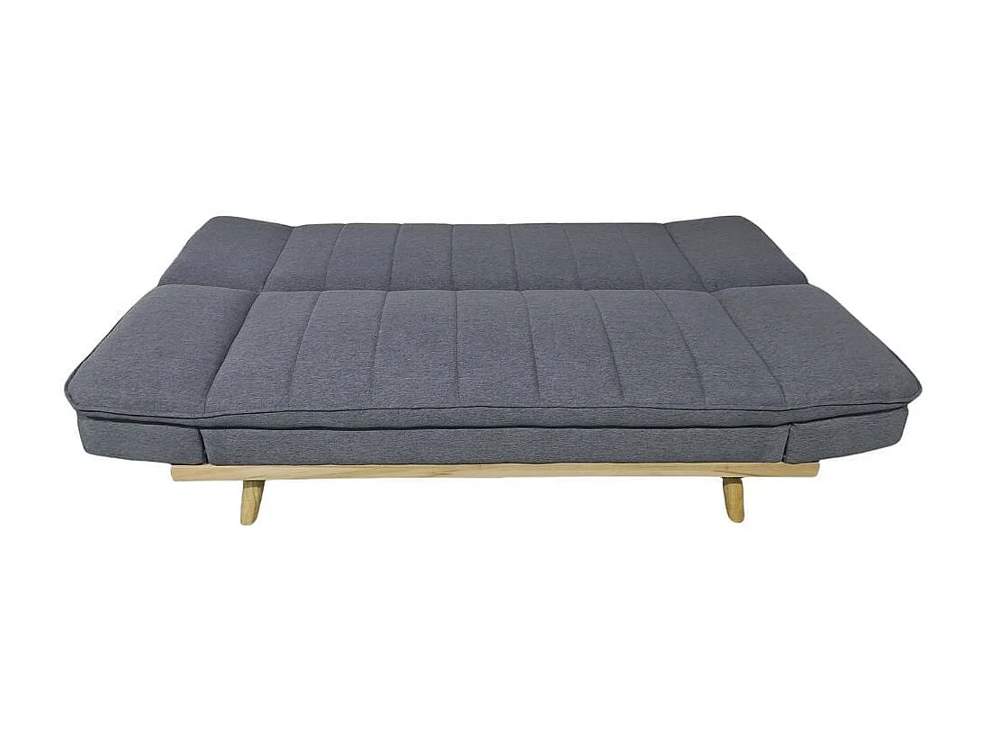 Sofá cama Lounge sistema clic clac gris 91x189x89 cm Adec