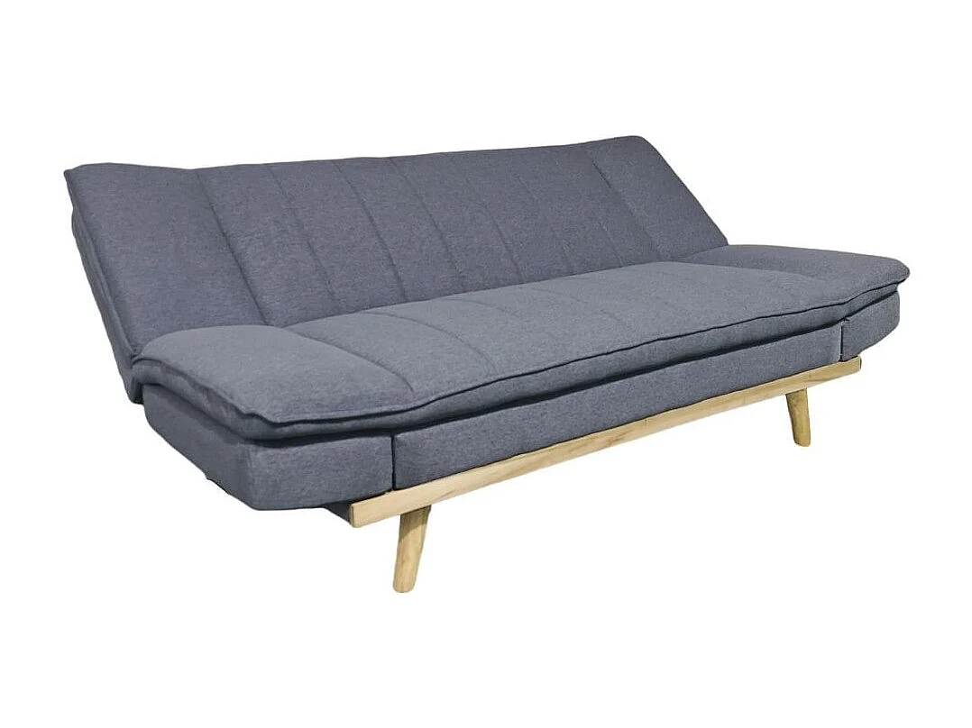 Sofá cama Lounge sistema clic clac gris 91x189x89 cm Adec