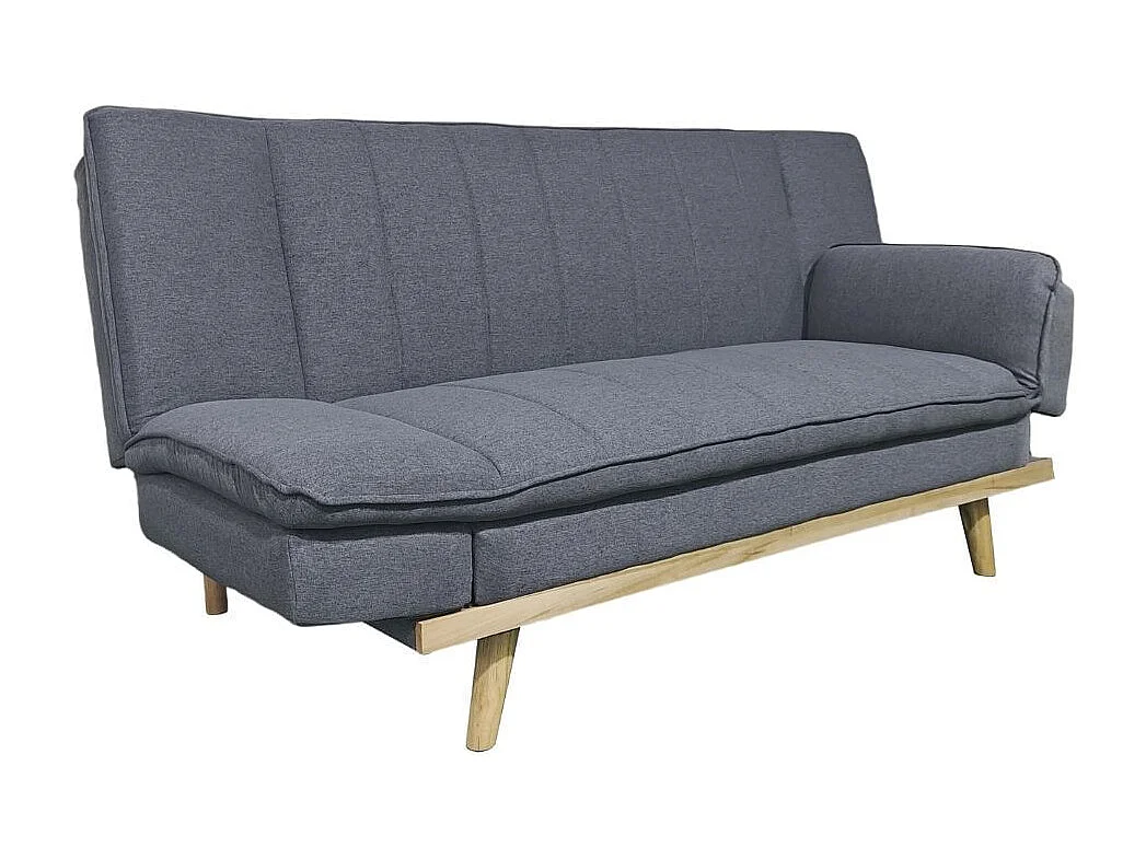 Sofá cama Lounge sistema clic clac gris 91x189x89 cm Adec