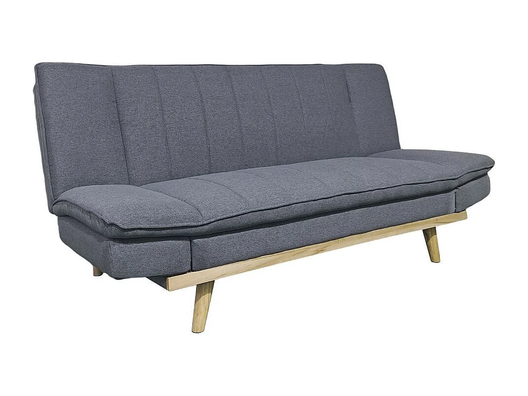 Sofá cama Lounge sistema clic clac gris 91x189x89 cm Adec