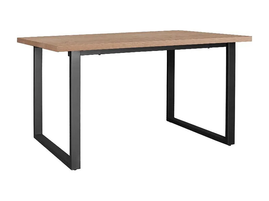 Mesa de comedor Cinnamon diseño fijo natural/negro 76x140x90 cm