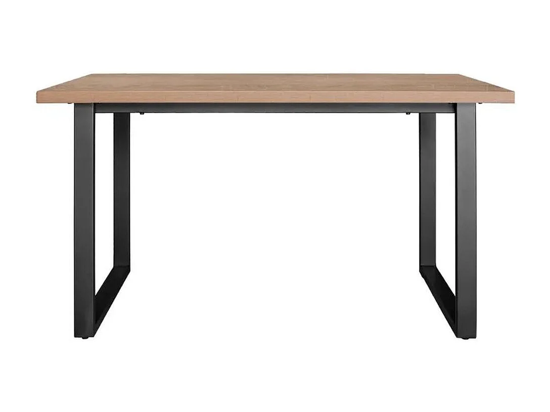 Mesa de comedor Cinnamon diseño fijo natural/negro 76x140x90 cm