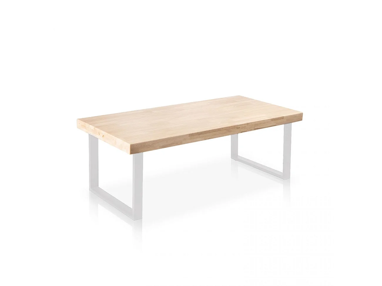 Mesa de centro Natural Roble salvaje - Blanco