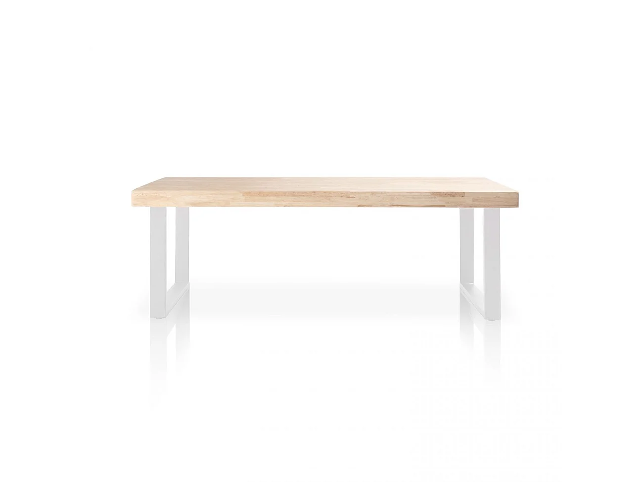Mesa de centro Natural Roble salvaje - Blanco