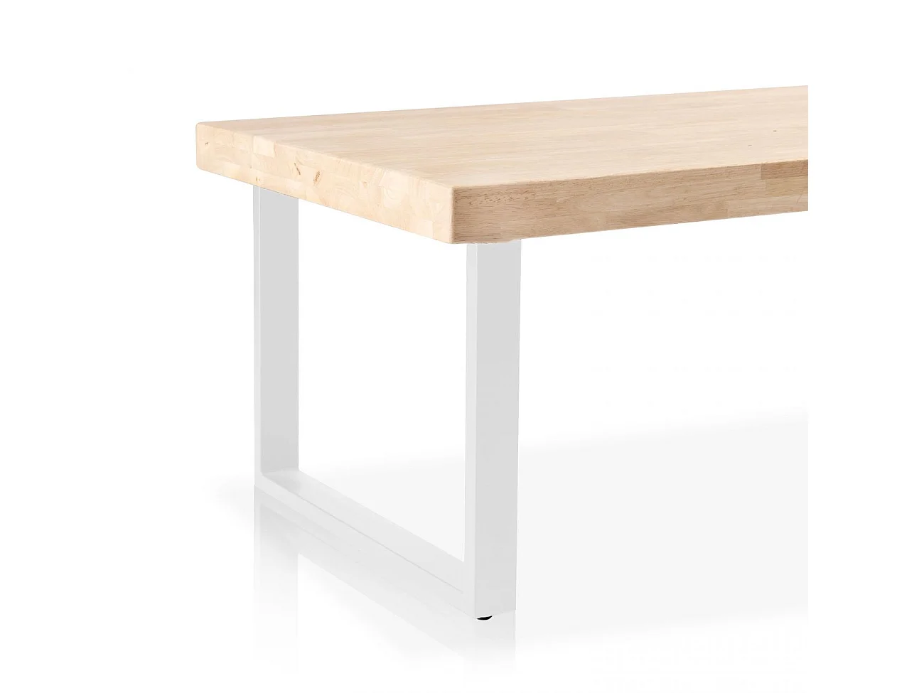 Mesa de centro Natural Roble salvaje - Blanco