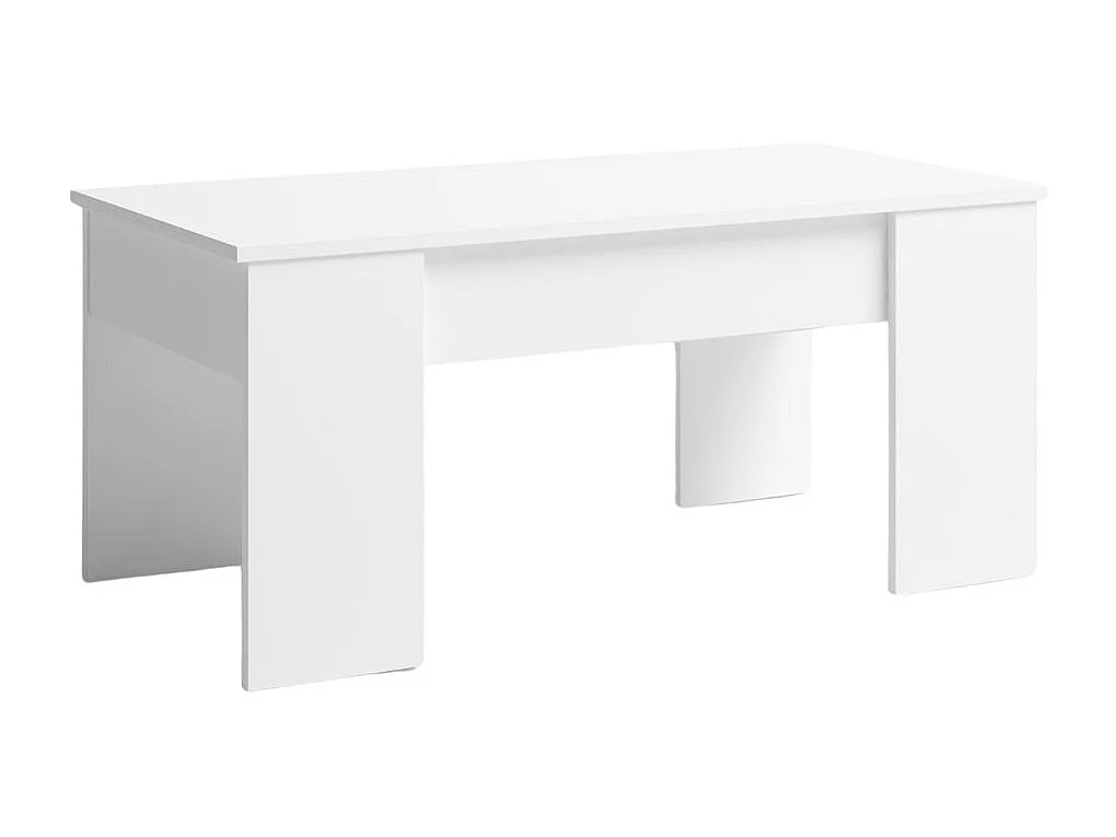 Mesa de centro Gala elevable blanco mate 45x100x50 cm