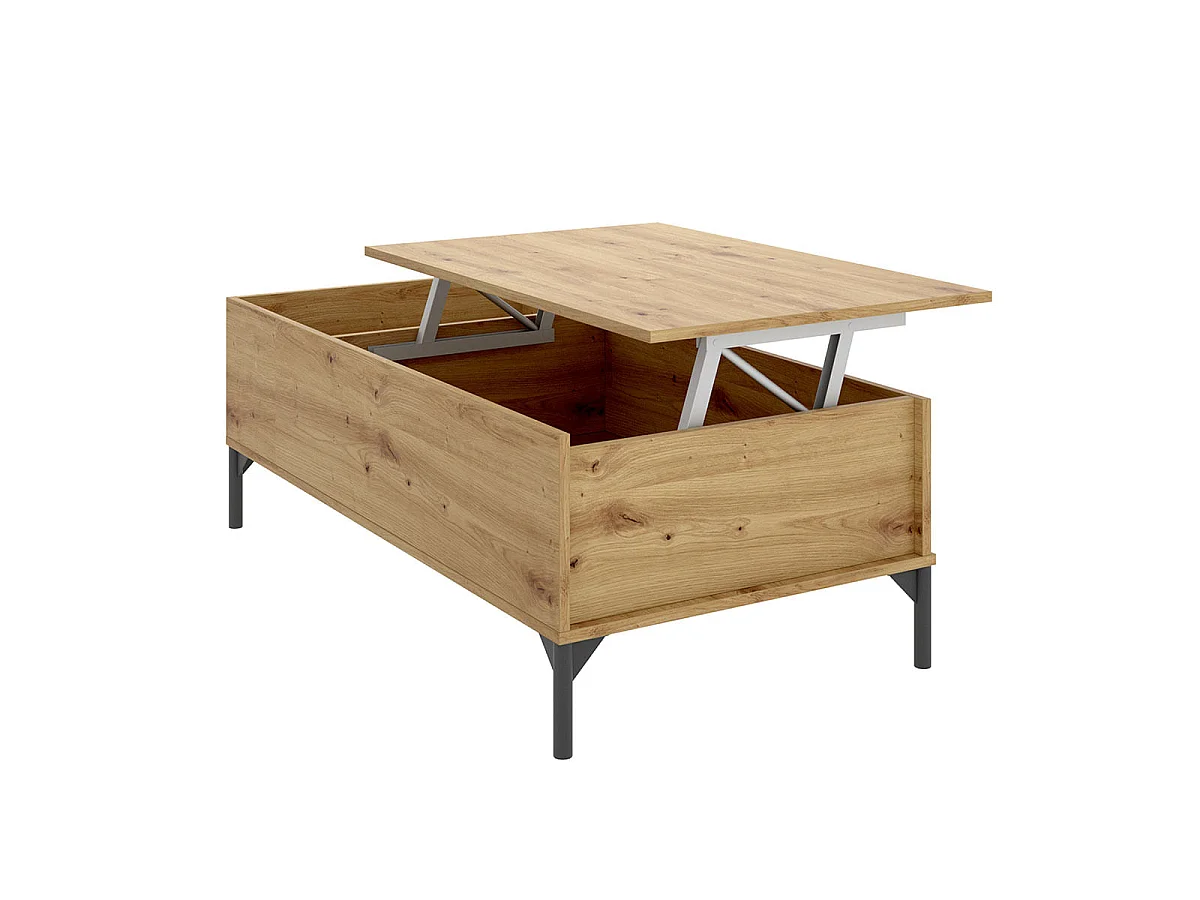 Mesa de centro Ness diseño elevable nordic 41x99x60 cm