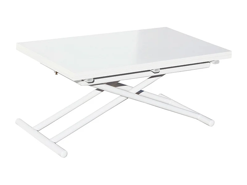 Mesa de centro Up & Down elevable y extensible 4 posiciones blanco 49-76x100x50 cm Adec