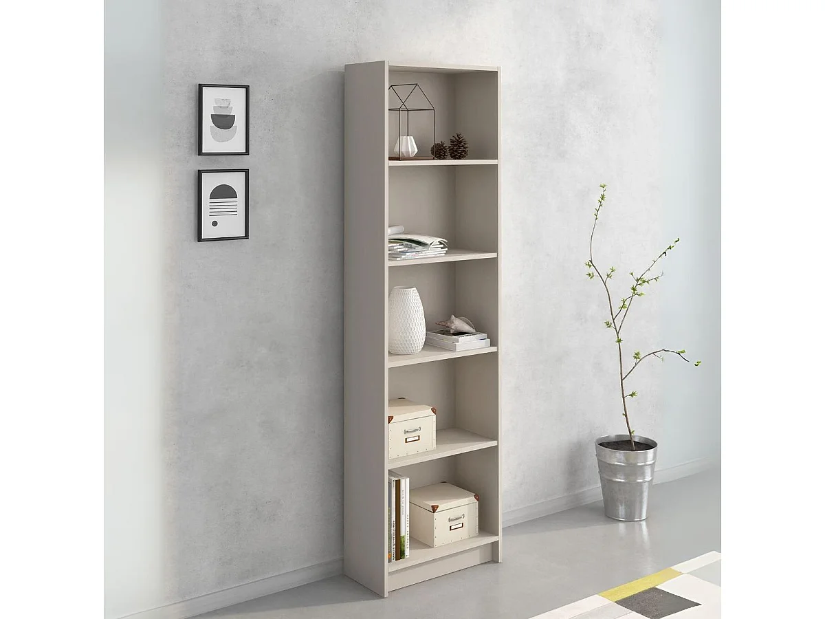 Estantería New Aura 5 compartimentos beige 178,3x51,9x24,6 cm